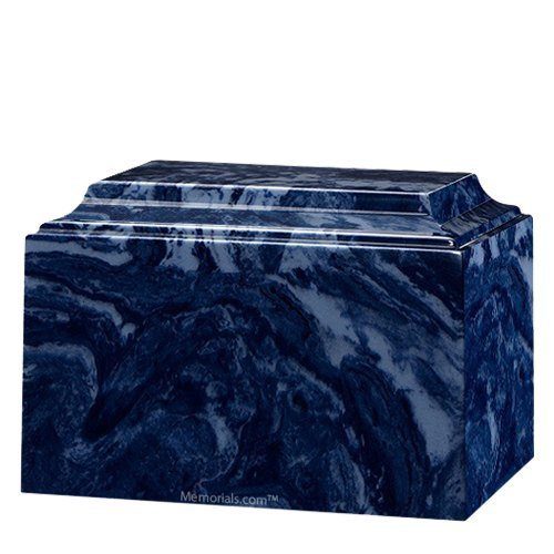 Dark Blue Child Cultured Marble Urn