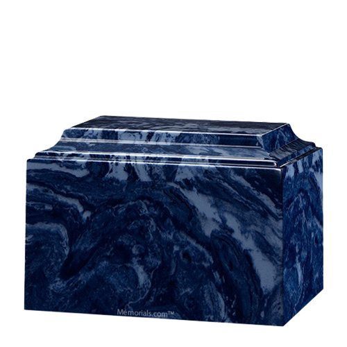 Dark Blue Pet Mini Cultured Marble Urn