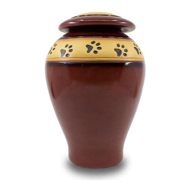 Dark Burgundy Ceramic Pet Urn
