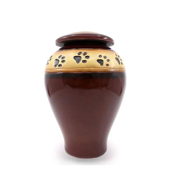 Dark Burgundy Medium Ceramic Pet Urn