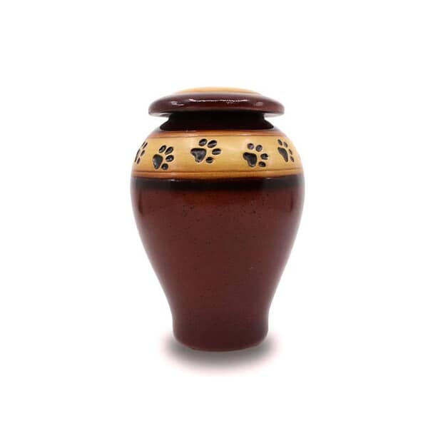 Dark Burgundy Small Ceramic Pet Urn