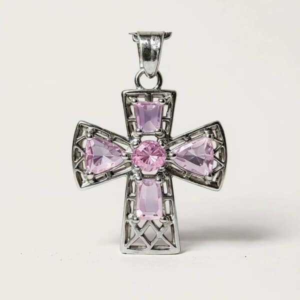 Dedication Cross Cremation Diamond Necklace