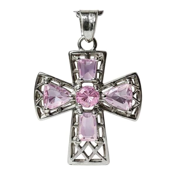 Dedication Cross Cremation Crystal Necklace