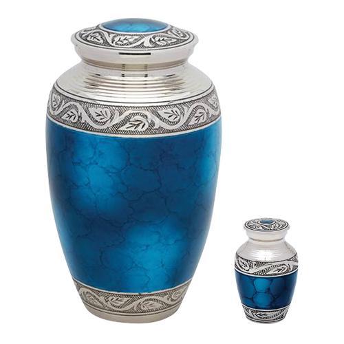 Deep Ocean Blue Cremation Urns