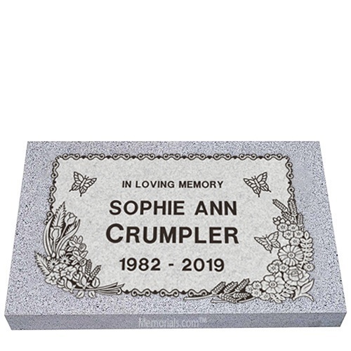 Delicate Dream Granite Grave Marker 20 x 10