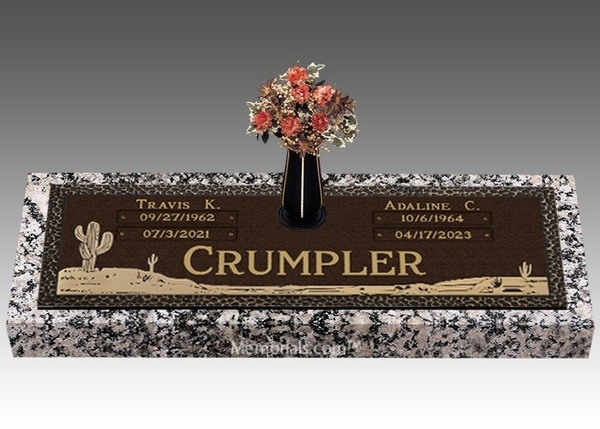 Desert Cactus Bronze Headstone