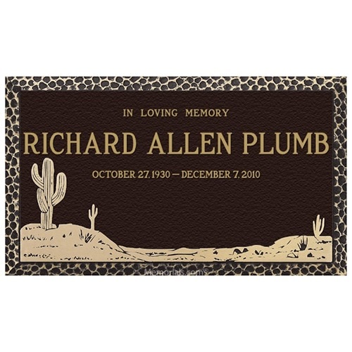 Desert Cactus Bronze Plaques
