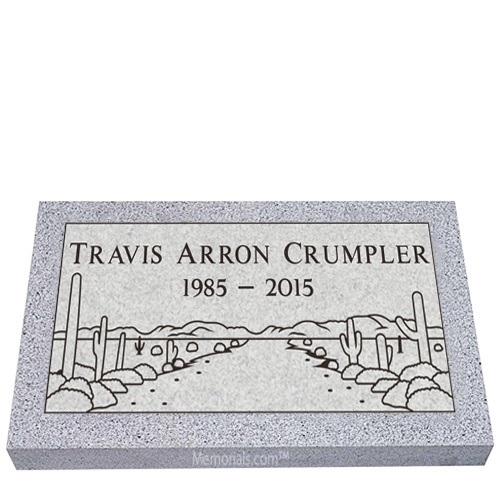 Desert Road Granite Grave Marker 20 x 10