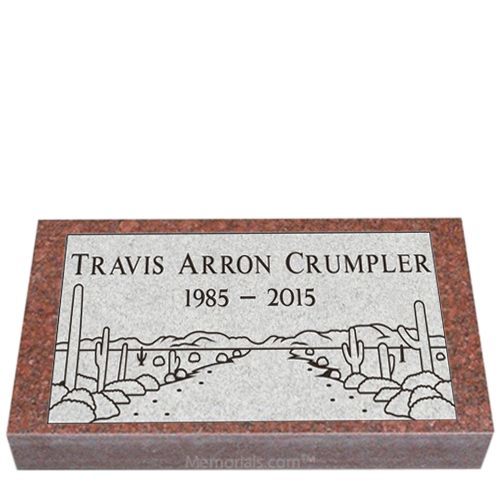 Desert Road Granite Grave Marker 20 x 10