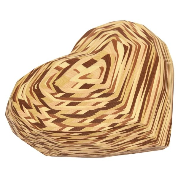 Desert Wooden Heart Cremation Urn