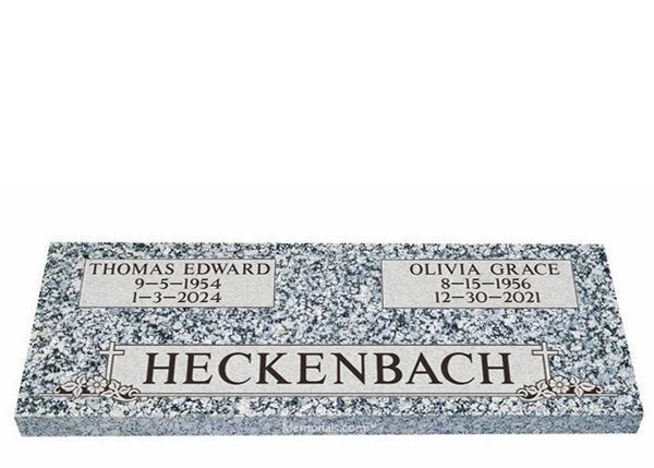 Devine Eternity Companion Granite Headstone 44 x 14