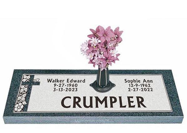 Devoted Companion Granite Headstone 42 x 14