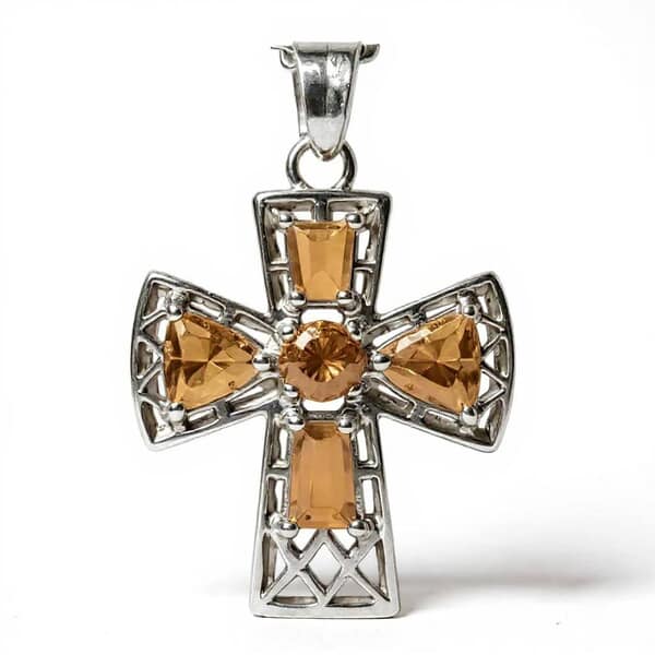 Devout Cross Cremation Diamond Necklace