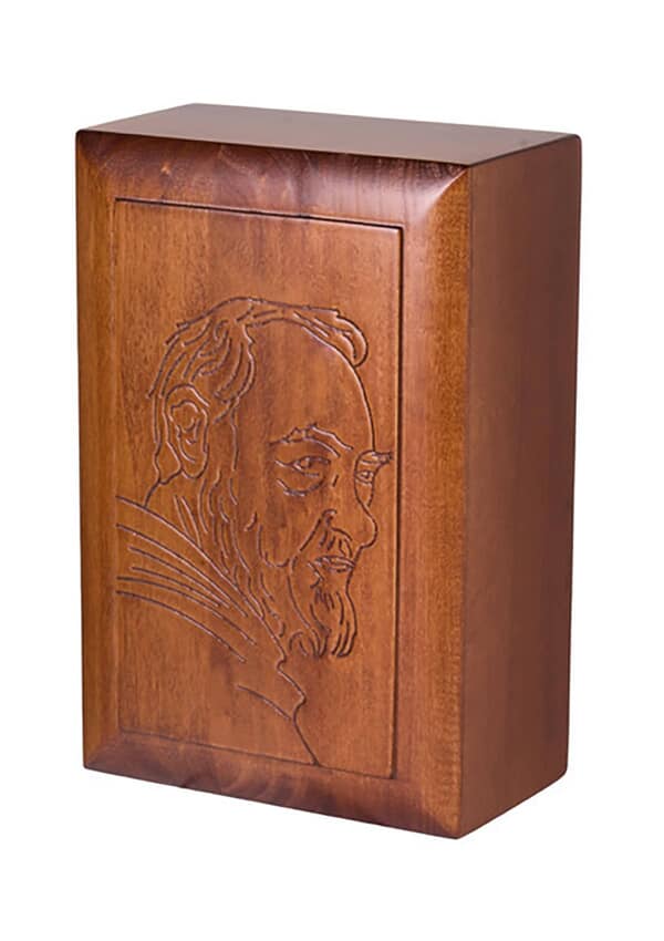 Devout Wooden Religious Urn