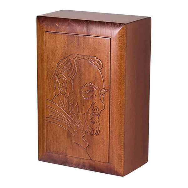 Devout Wooden Religious Urn