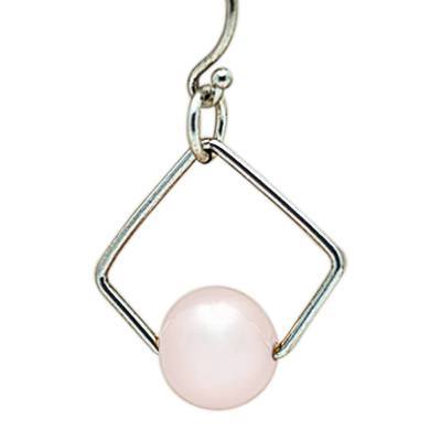 Diamond White Pearl Cremation Earrings