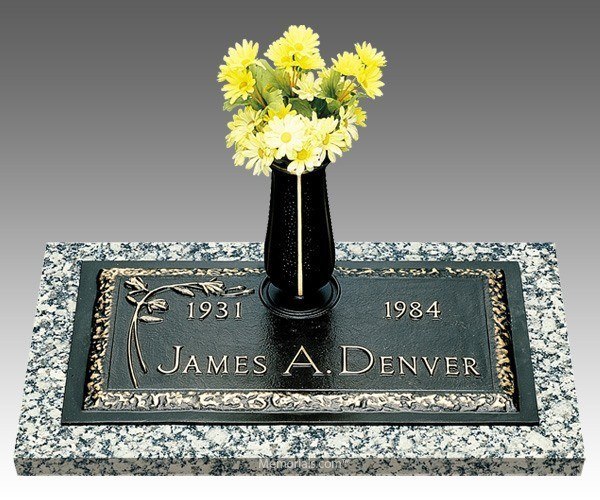 Dignity Castle Rose Bronze Grave Marker 24 x 13