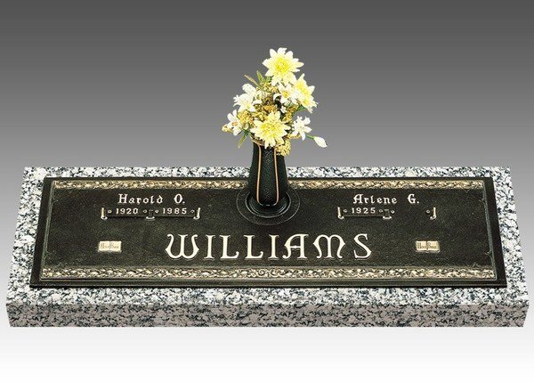 Dignity Gothic Bronze Headstone 36 x 13