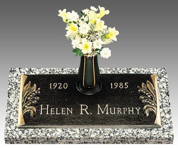 Dignity Lily of the Valley Bronze Grave Marker