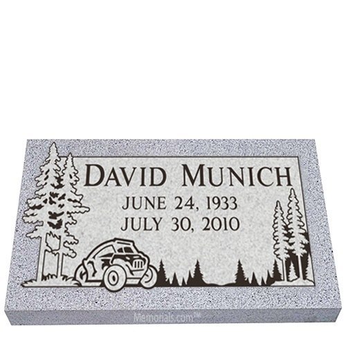 Dirt Road Granite Grave Marker 20 x 10