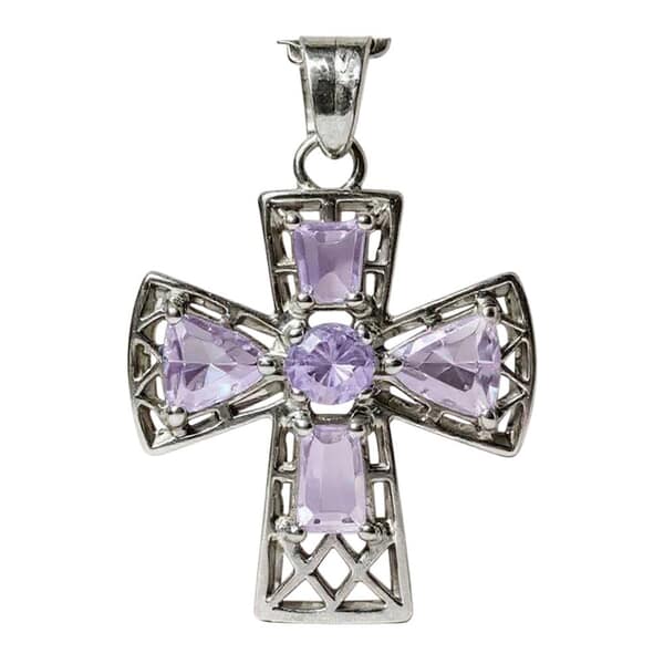 Divine Cross Cremation Crystal Necklace
