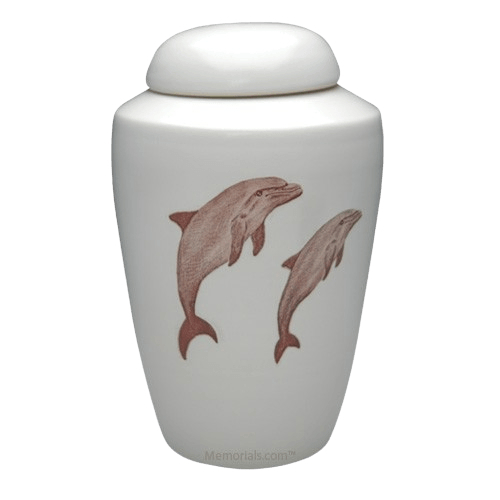Dolphin Ceramic Companion Cremation Urn