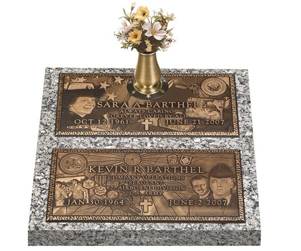 Double Deep Bronze Expression Double Grave Marker II
