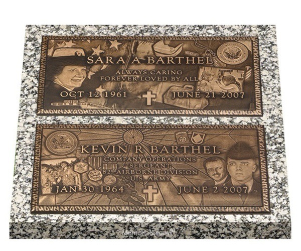 Double Deep Bronze Expression Double Grave Marker