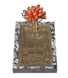 Double Deep Expression Bronze Grave Marker