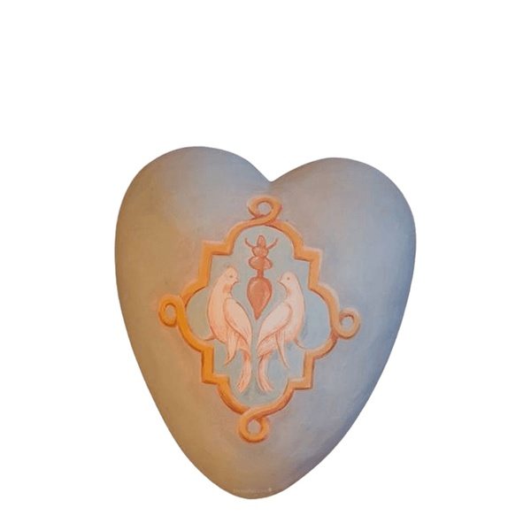 Doves Ceramic Keepsake Heart Urn