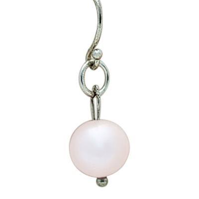 Draped White Pearl Cremation Earrings
