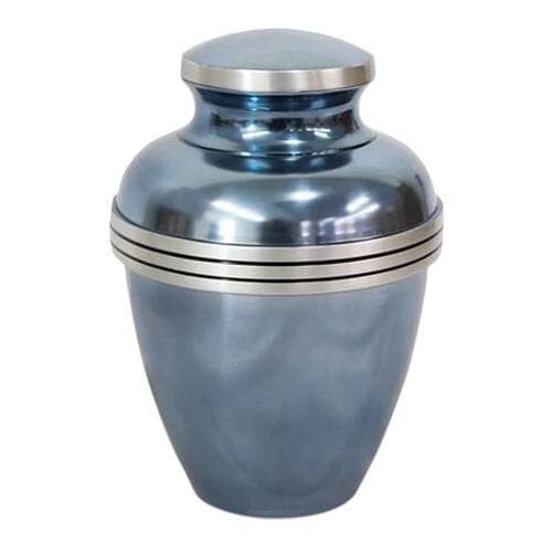 Dusted Blue Memorial Cremation Urn