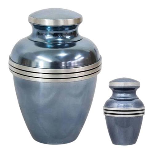 Dusted Blue Memorial Cremation Urns