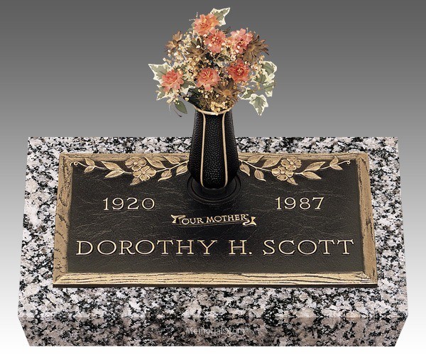 Dynasty Dogwood Bronze Grave Marker