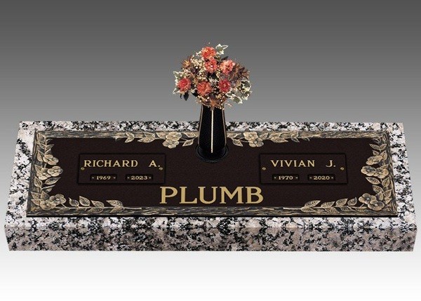 Dynasty Dogwood Companion Cremation Headstone 36 x 13