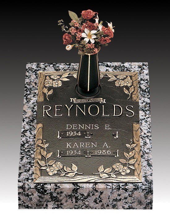 Dynasty Dogwood Deep Bronze Headstone 16 x 24