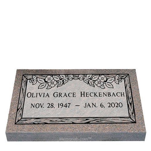 Dynasty Dogwood Granite Grave Marker 24 x 12