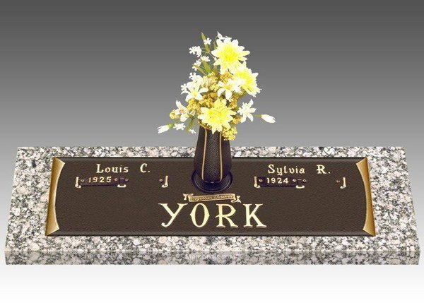 Dynasty Everlasting Bronze Headstone 36 x 13