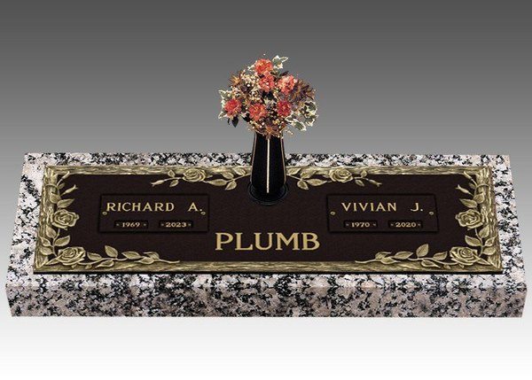 Dynasty Rose Companion Cremation Headstone