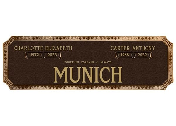 Dynasty Serenity Bronze Plaque 44 x 14