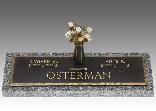 Dynasty Simplicity Bronze Headstone 60 x 20