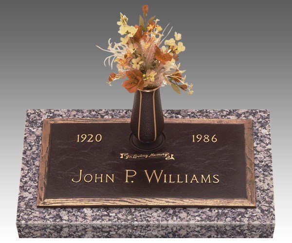 Dynasty Simplicity Bronze Grave Marker 28 x 16