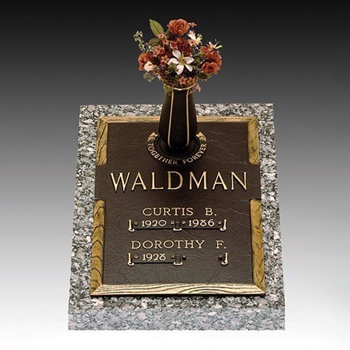 Dynasty Simplicity Deep Bronze Headstone 16 x 24