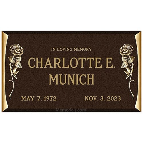 Dynasty Tea Roses Bronze Plaques