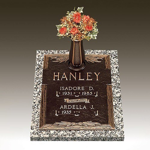 Dynasty Wheat Deep Bronze Headstone 16 x 24