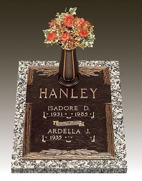 Dynasty Wheat Deep Bronze Headstone 16 x 24