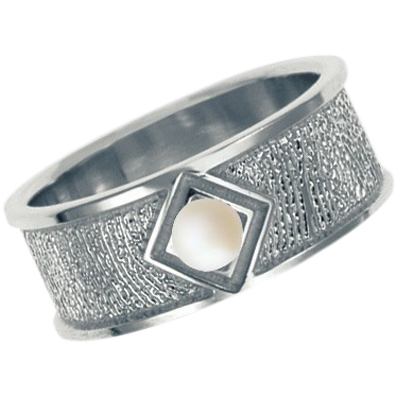 Pearl 14k White Gold Ring Print Keepsake