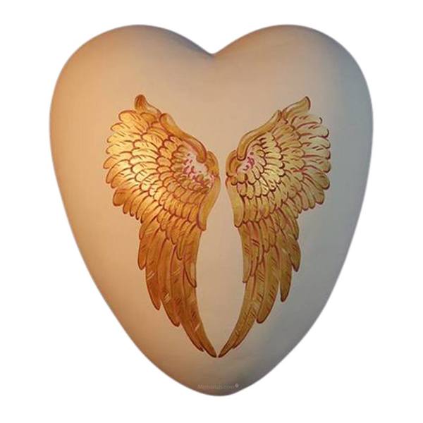 Earned Wings Heart Ceramic Urns