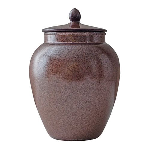 Earth Brown Ceramic Cremation Urn
