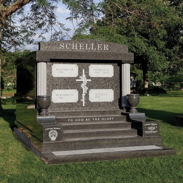 Elegant Cemetery Crypt Mausoleum